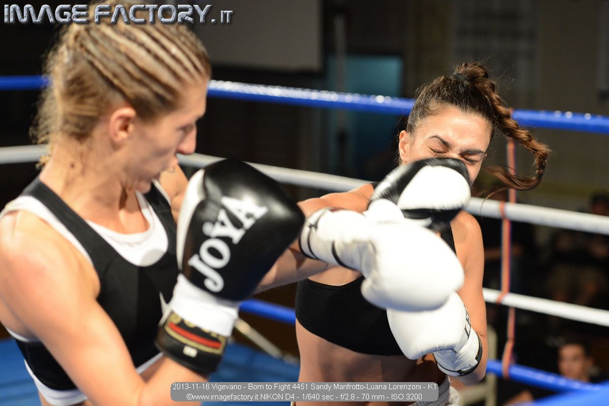 2013-11-16 Vigevano - Born to Fight 4451 Sandy Manfrotto-Luana Lorenzoni - K1